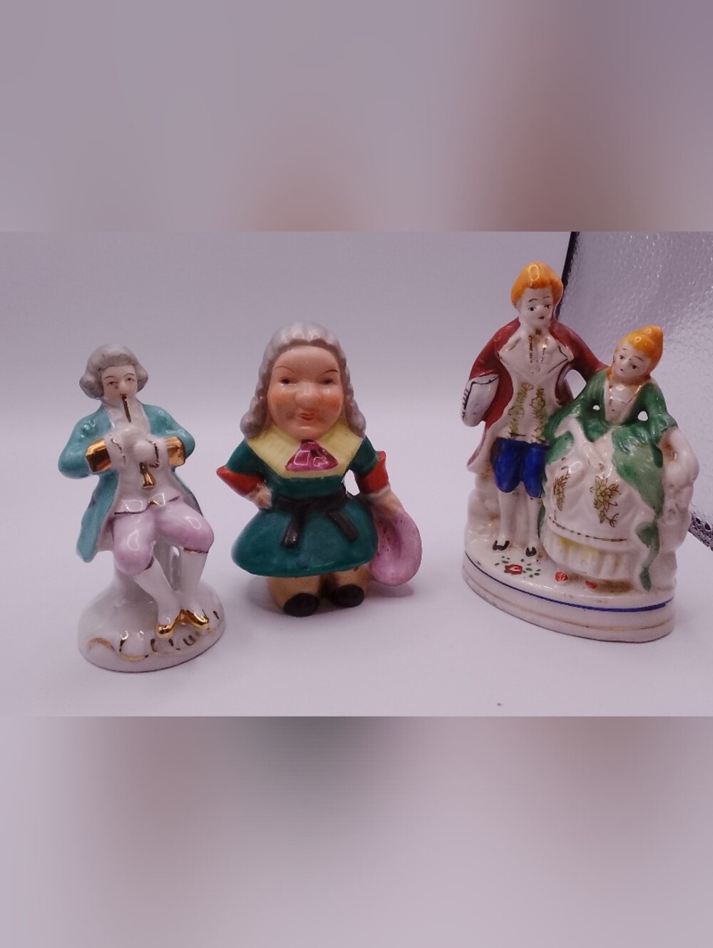 group of vintage occupied Japan miniature figures (3 figurines)